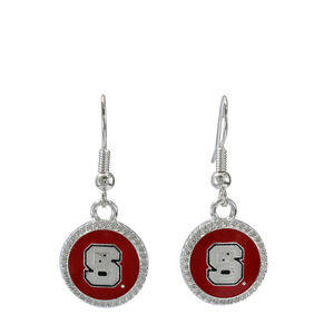New NC State Wolfpack Logo Euri Fish Hook Earrings, NCAA